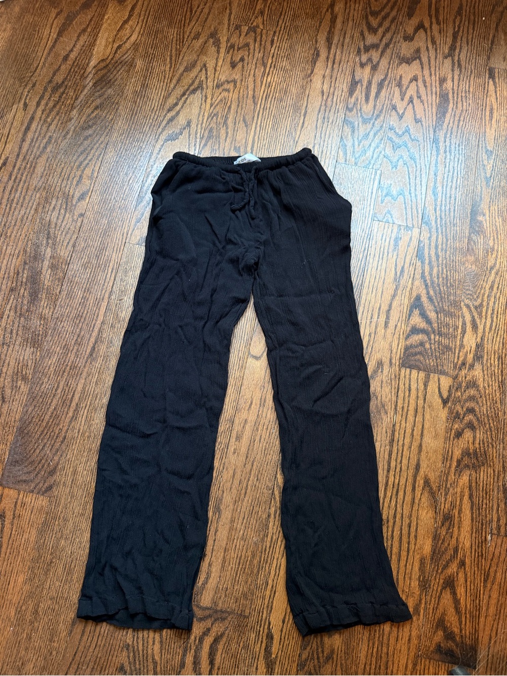 Kids Black Casual Pull-On Pants